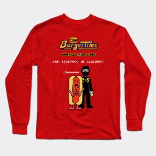 Ninja Brian's Burger Time High Score Long Sleeve T-Shirt